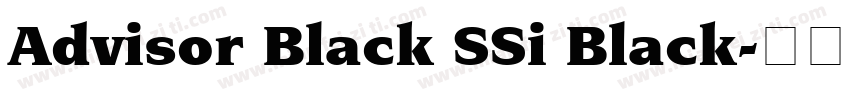 Advisor Black SSi Black字体转换